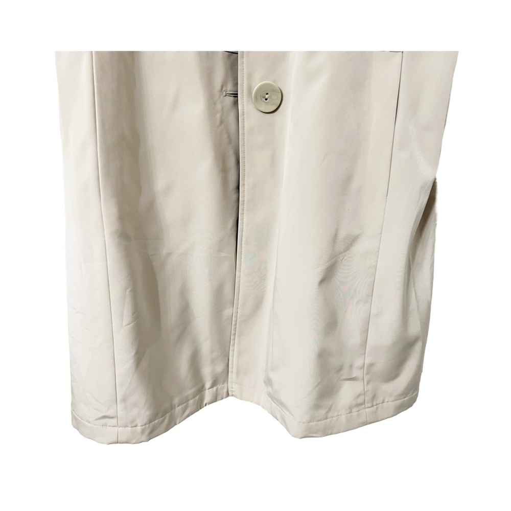 Liz Claiborne Beige Trench Coat Plaid Lined Women’s XL - Picture 4 of 7